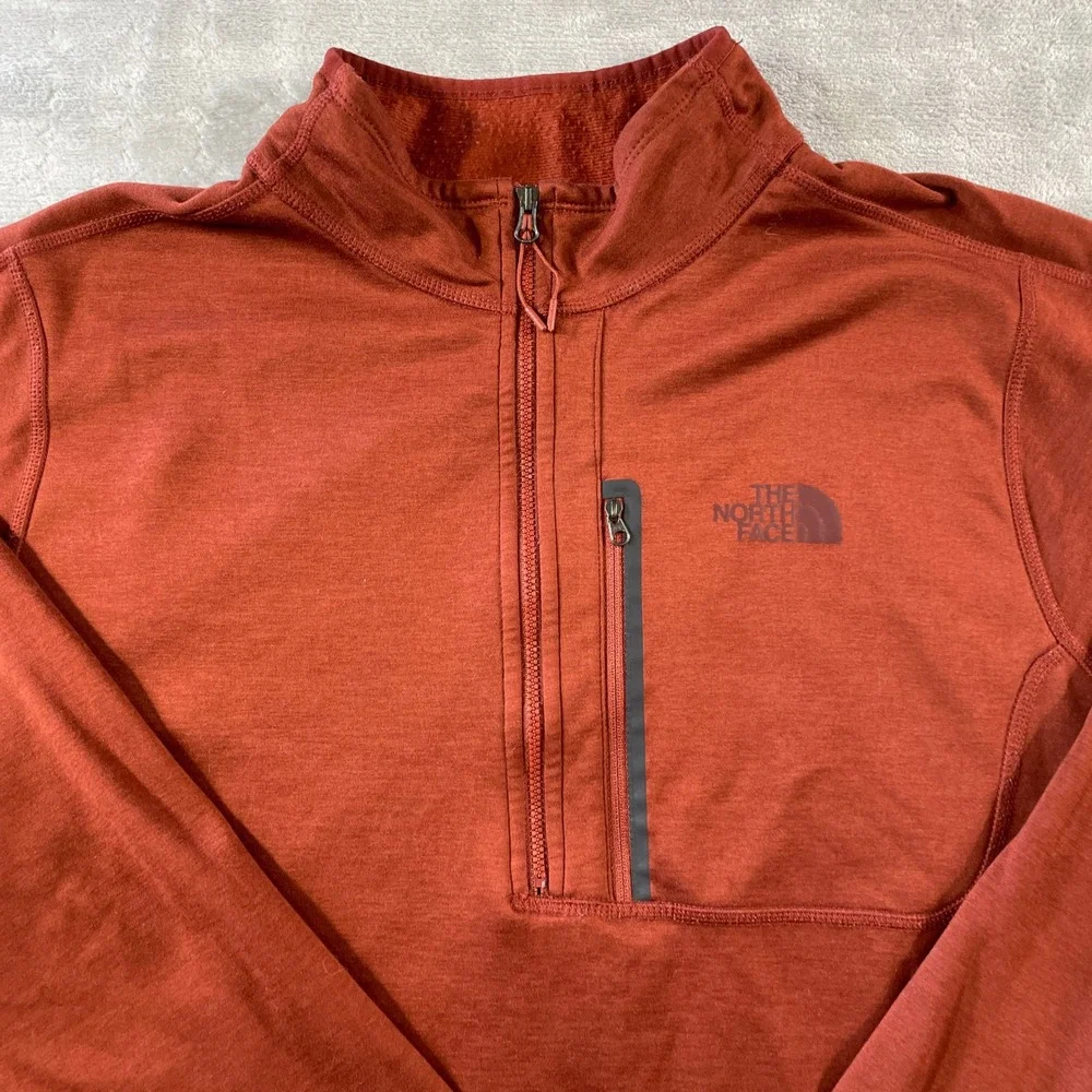 The North Face Canyonlands 1/4 Zip Pullover Mens XL Rust Orange School Fall